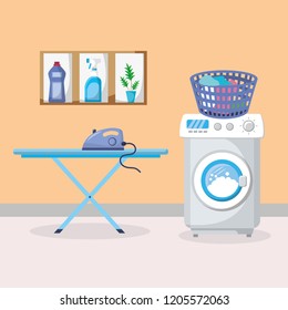 Laundry room interior