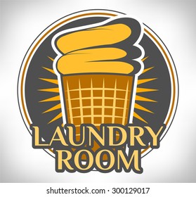 Laundry Room label and badge