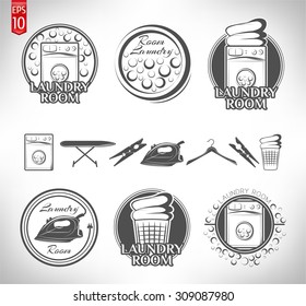 Laundry Room label and badge