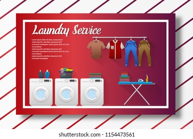 Laundry service banner design