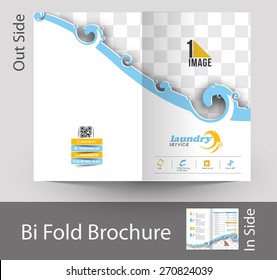 Laundry Service Bi-Fold Mock up & Brochure Design 