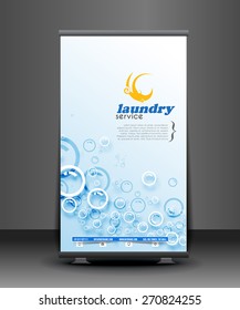 Laundry Service Business Roll Up Banner Design