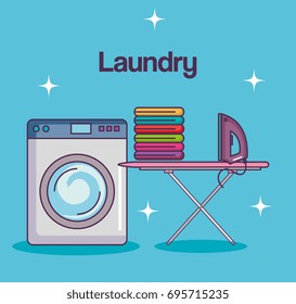 laundry service clean wash machine table ironing cloth
