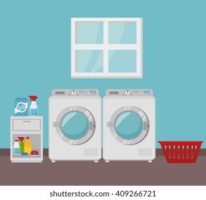 laundry service  concept  design 