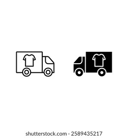 Laundry service delivery icon set color editable