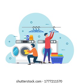 Laundry service design concept vector illustration