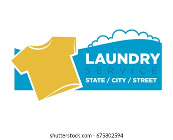 Laundry service emblem