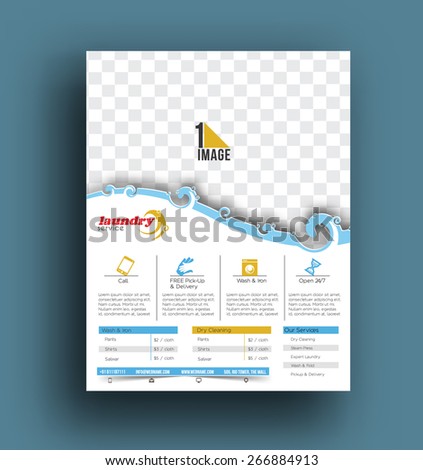 Laundry Service Flyer & Poster Template.