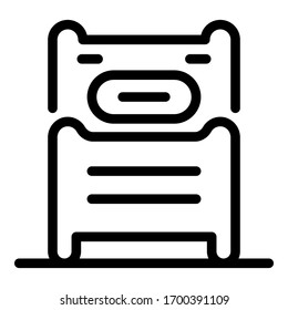 Icono de servicio de lavandería. Icono de vector de servicio de lavandería de esquema para diseño web aislado en fondo blanco