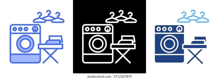 Laundry Service Icon triplestyle Vector Illustration