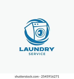 Plantilla de diseño de logotipo de servicio de lavandería