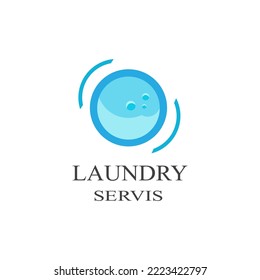 Diseño vectorial de la plantilla del logotipo del servicio de lavandería