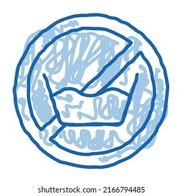 Laundry Service No-presoak sketch icon vector. Hand drawn blue doodle line art isolated symbol illustration