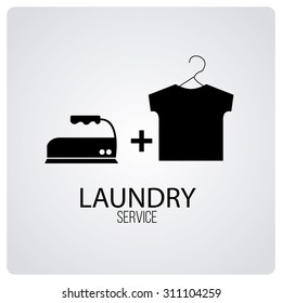 laundry service over color background