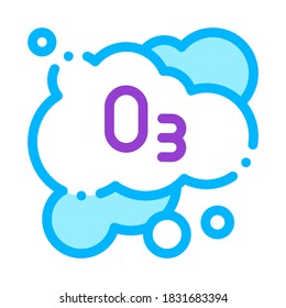 Wäscheservice Ozon Foam Vector Thin Line Symbol. Wäscheservice Timer, Wäschekleidung Linear Piktogramm. Waschraum, chemische Reinigung, Wäschetrocknung, EntwaschungsIllustration zum Entfernen von Schmerzen