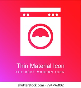Laundry Service red and pink gradient material white icon minimal design
