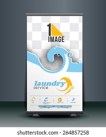 Laundry Service Roll Up Banner Design