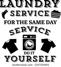Laundry Service, Laundry Room file, Farmhouse Laundry Cut File, Farmhouse Style, Wooden Sign file, Wash Fluff Fold, vector, typography