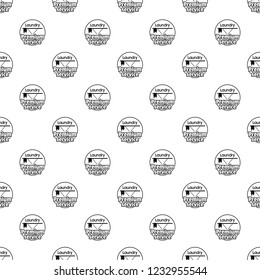 Laundry service room pattern seamless vector repeat geometric for any web design