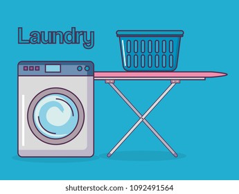 laundry service set icons