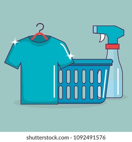 laundry service set icons