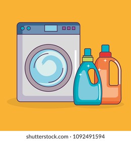 laundry service set icons