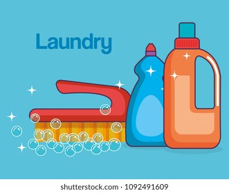 laundry service set icons