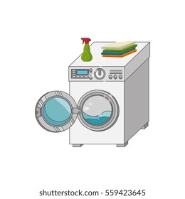 laundry service set icons
