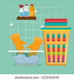 laundry service set products