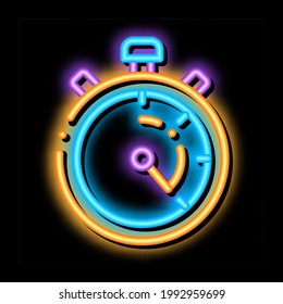 Servicio de lavandería Detener Observar el vector del signo de la luz del neón. Icono brillante ilustración de símbolo transparente