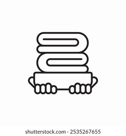 laundry service towels icon sign vector