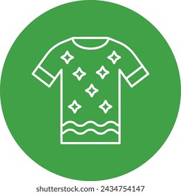 Laundry Service Vector Line Circle Icon Design