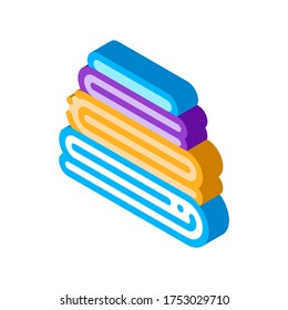 Laundry Service Washed Ironing Things vector isometric sign. color isolated symbol illustration
