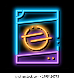 Laundry Service Washing Liquid Package neon light sign vector. Glowing bright icon transparent symbol illustration