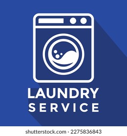 servicio de lavandería, lavadora, lavandería, ilustración vectorial 
