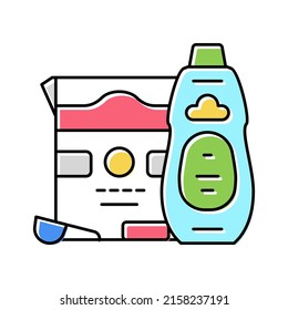 laundry set color icon vector. laundry set sign. isolated symbol illustration