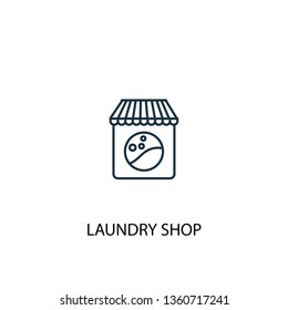 laundry shop concept line icon. Simple element illustration. laundry shop concept outline symbol design. Can be used for web and mobile UI/UX