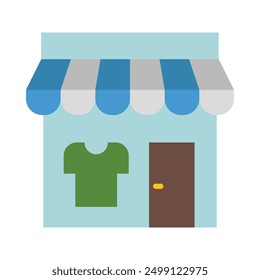 Laundry Shop Flat Icon Design For Personal nad Commercial Use