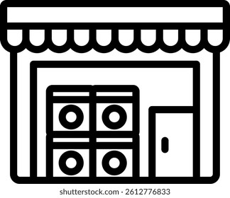 Laundry Shop Icon Outline Vector Illustration