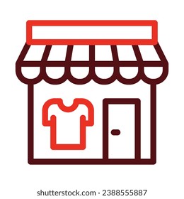 Laundry Shop Vector Thick Line Two Color Icons For Personal And Commercial Use.
