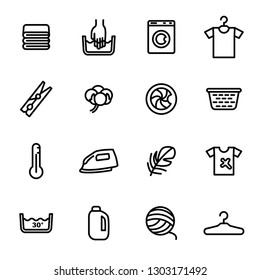 Laundry Signs Black Thin Line Icon Stock Vector (Royalty Free ...