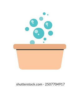 Laundry soap bubbles icon clipart avatar logtotype isolated vector illustration