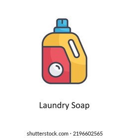 Laundry Soap Filled Outline Vector Icon Stock Vector (royalty Free 