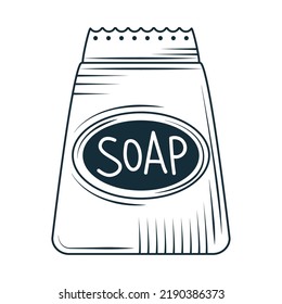 laundry soap pack icon isolated