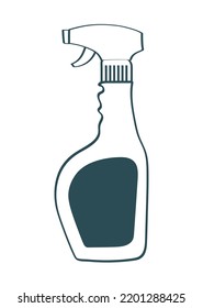 laundry spray bottle icon isolated