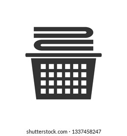 Laundry Stack Icon. Clean Clothing Illustration As A Simple Vector Sign & Trendy Symbol for Design and Websites, Presentation or Mobile Application.