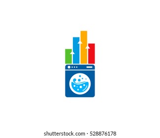 Laundry Stat Logo Design Template