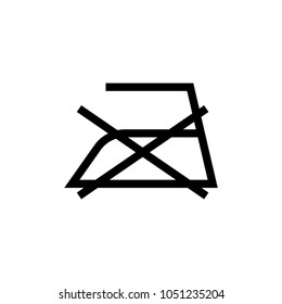 laundry symbol icon (Do not iron ) 