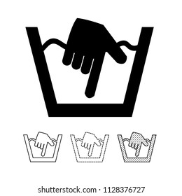 laundry symbol icon vector