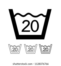 laundry symbol icon vector